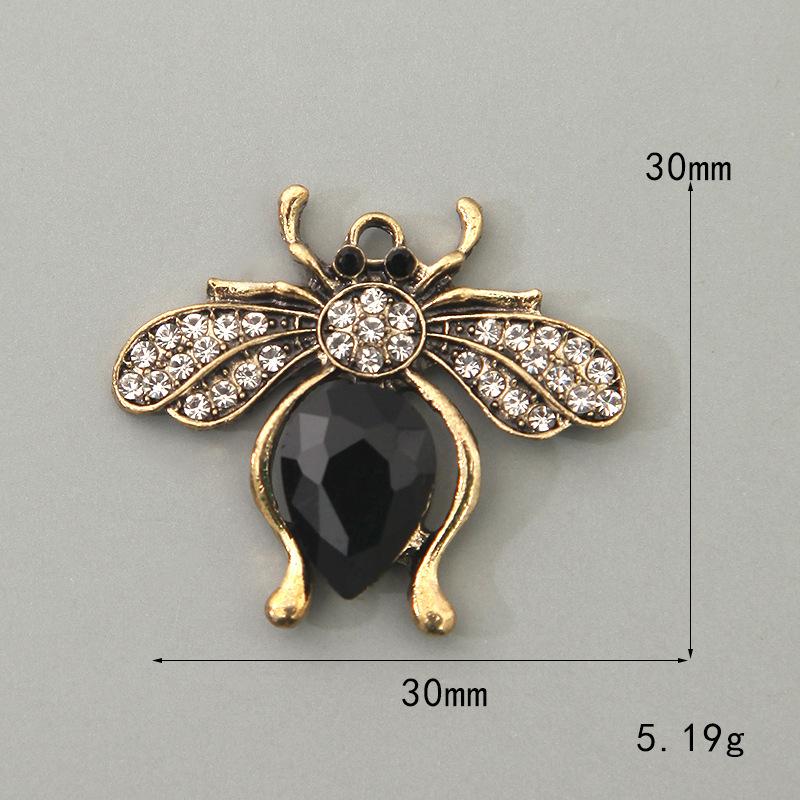 Bee Vintage Alloy Bee Glass Rhinestone Buckle Flower Plate Shoes And Clothing Ornament Bracelet Pendant Ornament