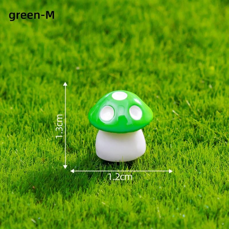 New 10-80PCS Mini Resin Mushroom 8 Colors Small Mushrooms for Dollhouse Decor Micro Fairy Garden Landscape Aquarium Tiny Toys