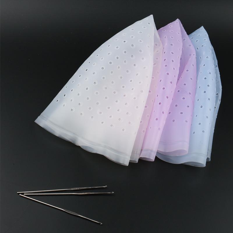 No-Punch Silicone Highlight Cap: Reusable, Deep-Conditioning, Round-Hole Hairdye Cap