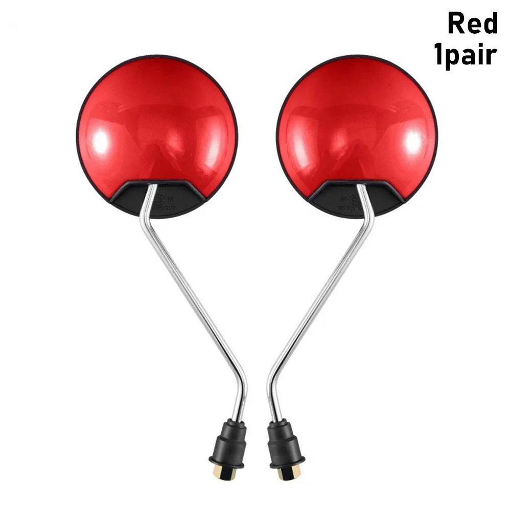 1Pair Universal Electric Bicycle Rearview Mirror Retrofit Convex 8mm Thread Reflective Mirro 360 Degree Rotating Colorful