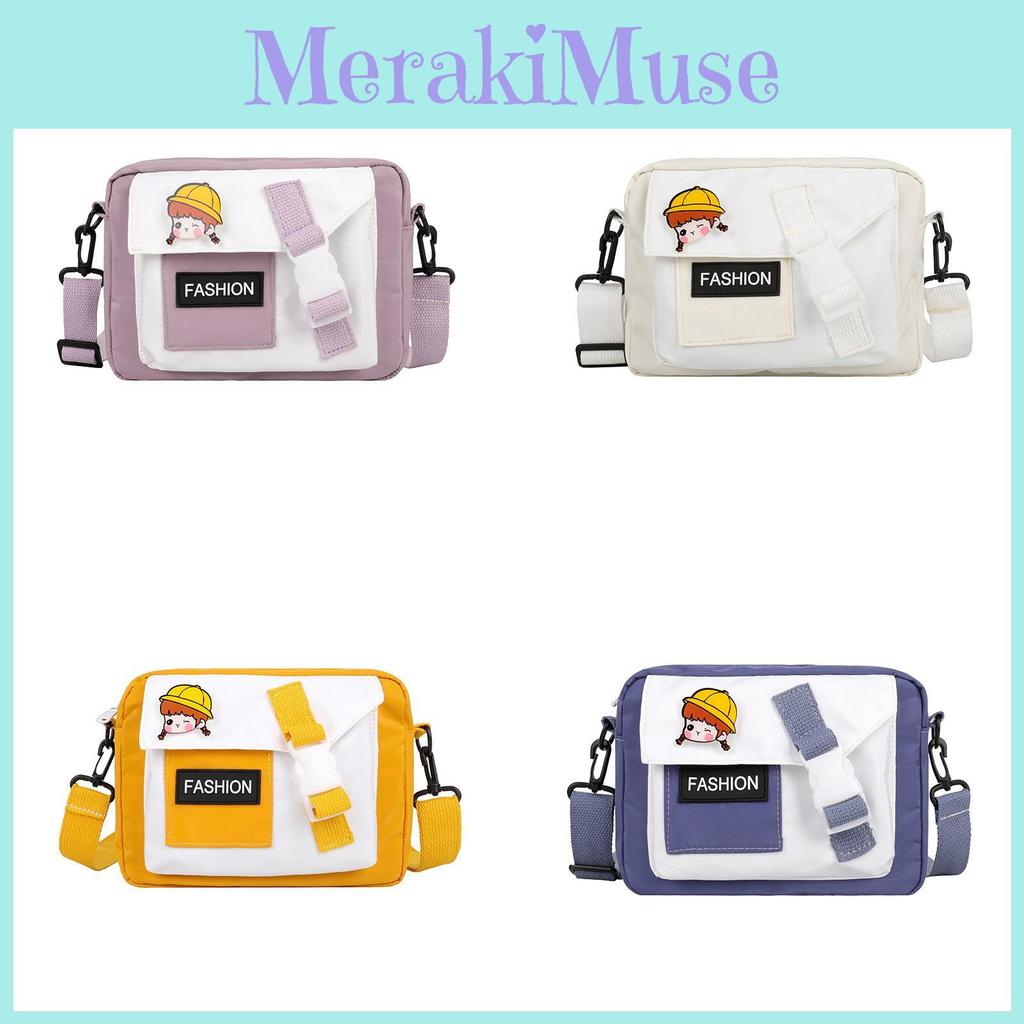 Canvas Bag Women Small Crossbody With Colorblock Pattern For Daily Use
