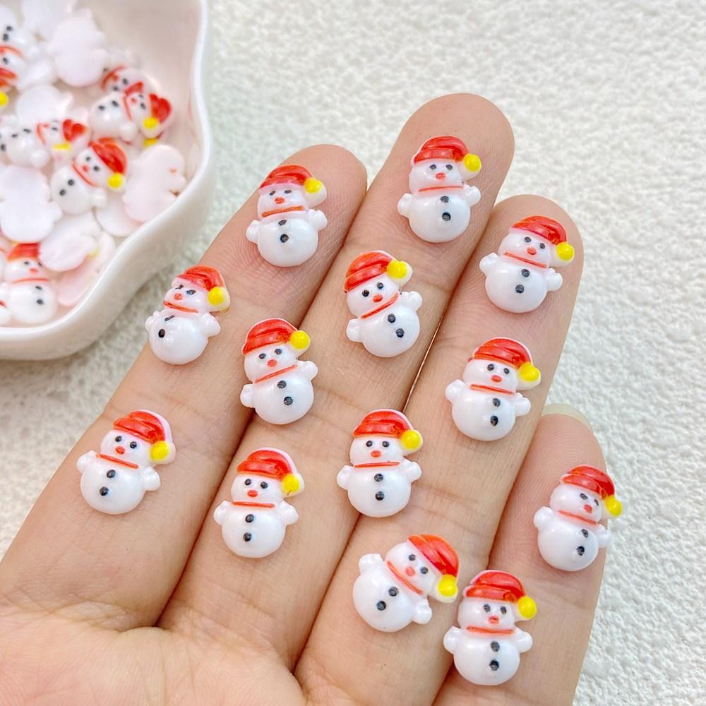 30Pcs New Cute Resin Cartoon Halloween, Christmas Collection Flat Back Manicure Parts Embellishments For Hair Bows