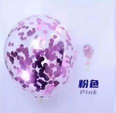 

12 Inch Gold Glitter Balloon Round Colorful Transparent Confetti Party Decoration Wedding Anniversary Ceremony Decoration 12 inch 30pcs рожевий червоний колір