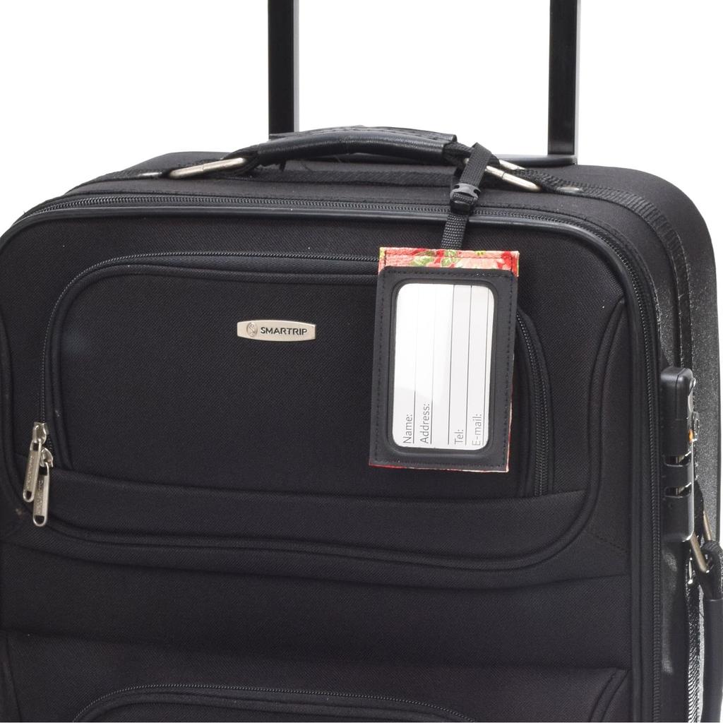 Funs Travel Luggage Name Japanese Suitcase Made in Tag, Tag, Pattern, Tag, Japan, Peony, Red, VFS-561112RD