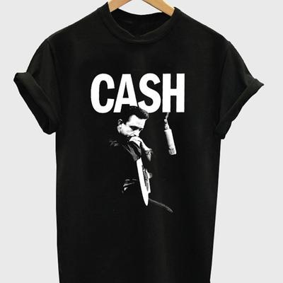 Koszulka Johnny Cash Czarna Krótki Rękaw Wszystkie Rozmiary S do 5XL Koszulka Unisex