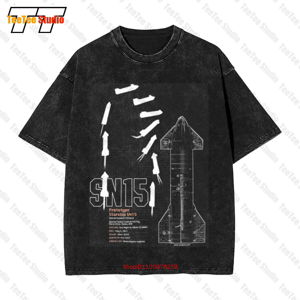 Spacex Starship Sn Plans Logo Vintage Oversized TShirt TWV S