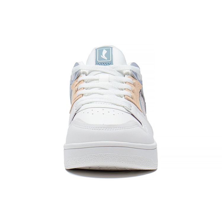 Li Ning Tian Ji Durable Lightweight Non-Slip Low-Top Skate Shoes Women sneakers White Blue AGCP362-22