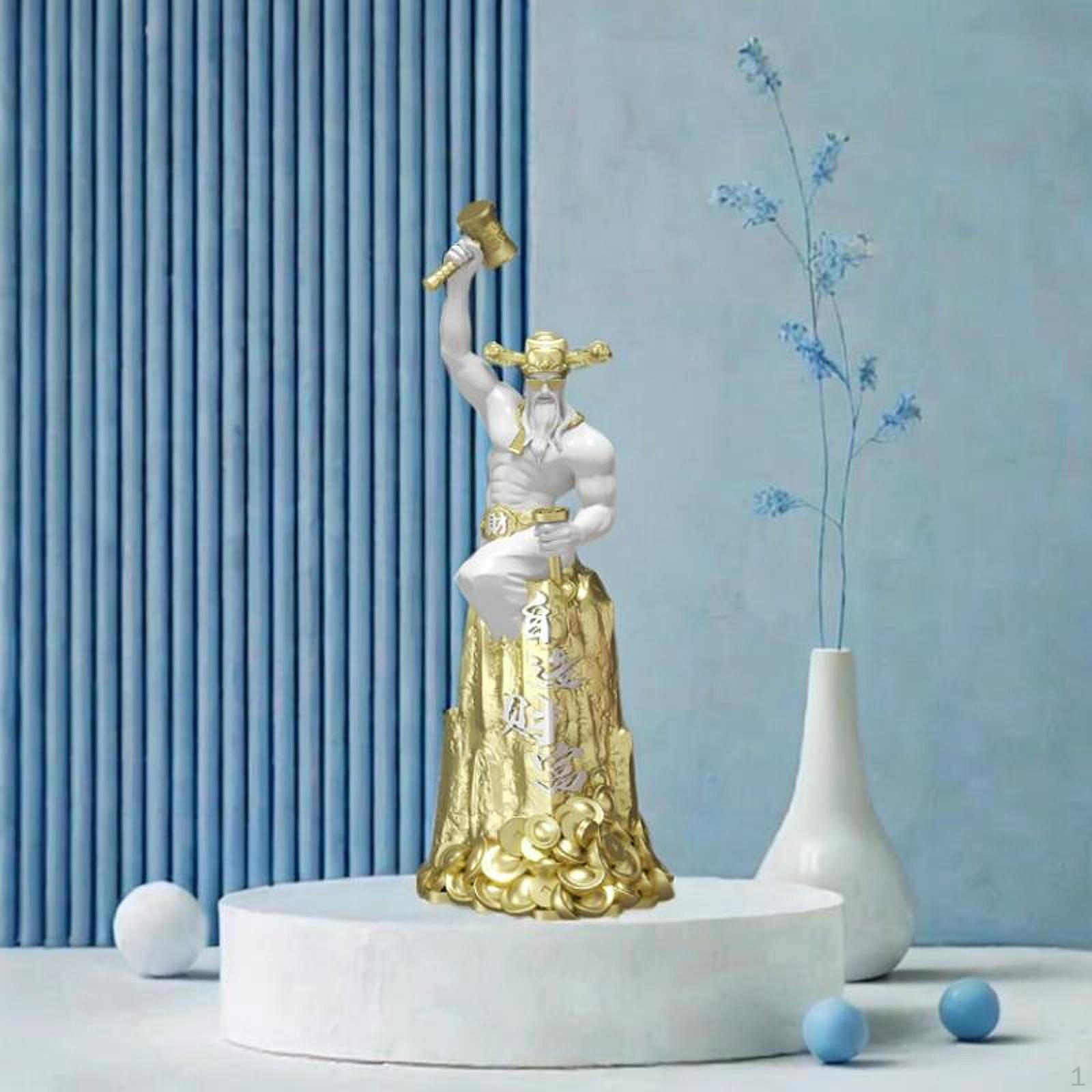 

Статуя бога удачи, декоративная статуэтка, художественное ремесло, скульптура, настольное украшение для гостиной белый