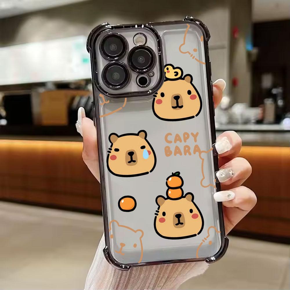 Cute Little Capybara Phone Case For Xiaomi 15T 14T 13 Pro 15 F8 Ultra Poco X7 F7 Pro X3 X5 X6 F5 M7 Soft Shockproof Clear Cover