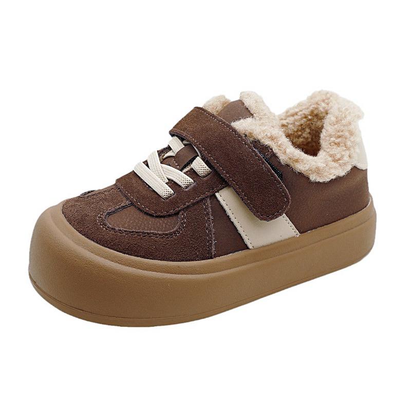 Classmate winter children's cotton shoes fashion lamb wool boys casual shoes matte girls cotton shoes