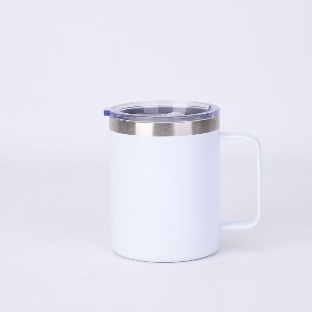12oz/14oz Stainless Steel Vacuum Flask Mug with Lid & Handle