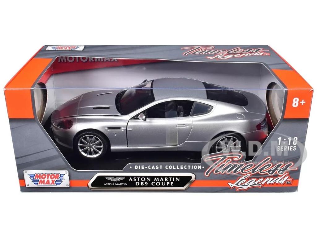 MOTORMAX Aston Martin 1/24 scale diecast model car, ASTON MARTIN DB9 Coupe 2-door 2004 (Silver) [Parallel Import]