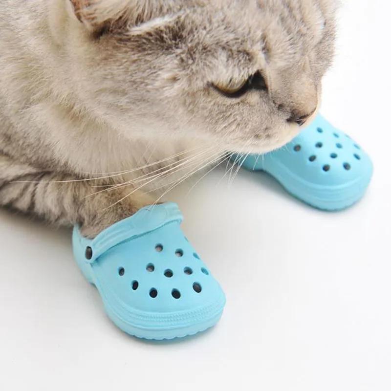 2 szt./zestaw Buty na plażę dla psa, antypoślizgowe, wodoodporne buty dla kota, gumowe buty do noszenia na zewnątrz, skarpetki, ochrona na łapy dla psów i kotów