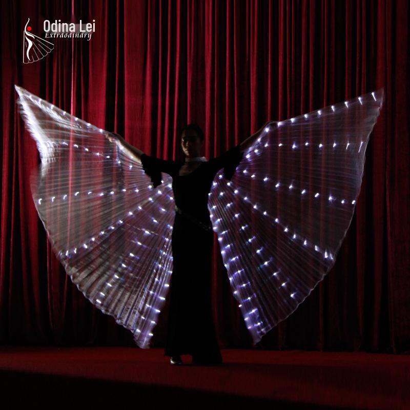 

Odina Le LED Butterfly Wings - Colorful Neon Dance Cape with Luminous Props Without Telescopic Rod белый