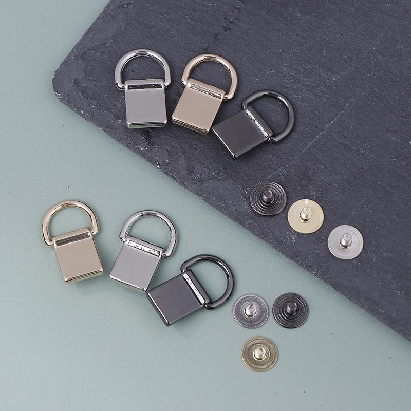 2 Stück Metall D-Ring Tasche Seitenverbinder Schnallen mit Schrauben Handtasche Lederband Griff Kette Haken Verschluss Diy Bastelzubehör