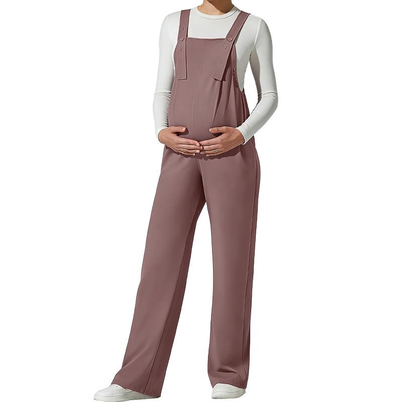 

European & American Bestseller Maternity Overalls: Adjustable Straps, Abdominal Support, Comfortable & Loose Pregnancy Jumpsuit EU/US Size XL коричневый