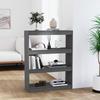 VidaXL Bookshelf-Room Divider Grey 80x30x103.5 Cm Solid Pine