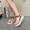 Plus Size Bohemian Style Flat Sandals for Women Summer Casual Comfortable Beach Shoes Femme Soft Boottom Footwear Shoes