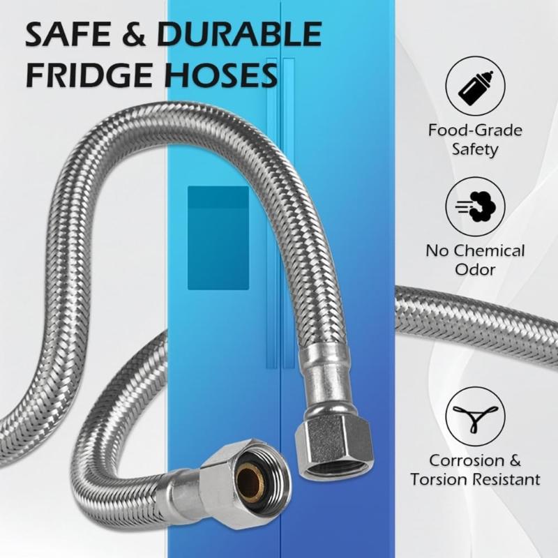 Kühlschrank Wasserleitung Wasserleitung Geflochtener Wasserschlauch für Kühlschrank Eisbereiter Umkehrosmoseanlage Wasserfilter