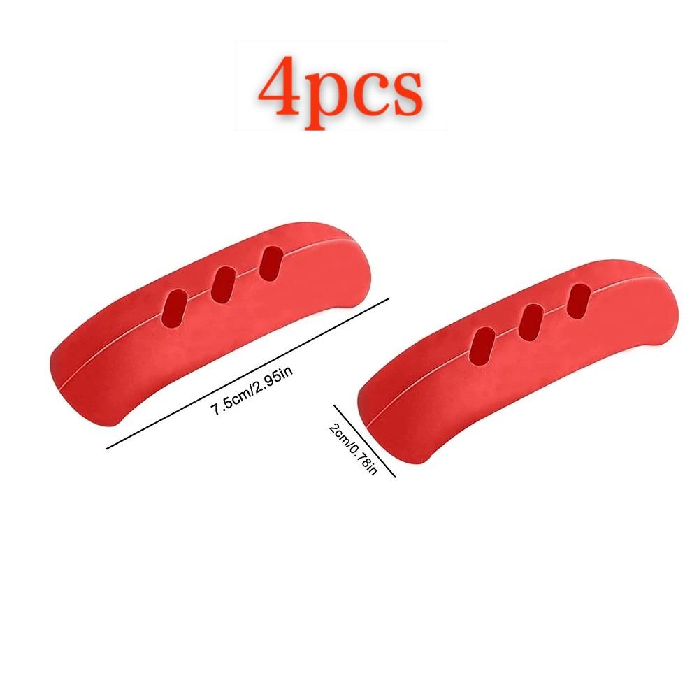 

4/8/6Pcs Red/ Green/ Gray Silicone Pan Handle Cover Heat Insulation Assist Handle Holder Grip Sleeve Kitchen Gadgets