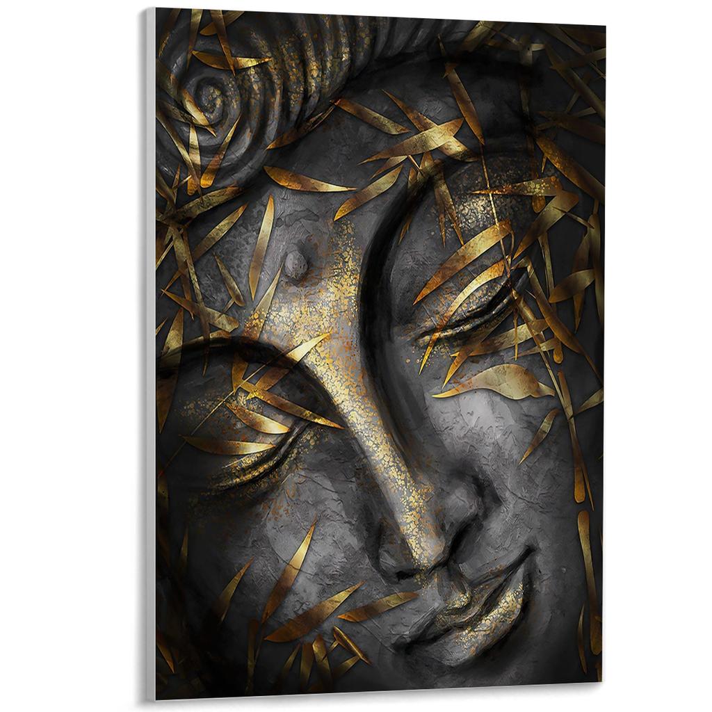 Gold Buddha Canvas Paintings Wall Art Mandala Flower Buddha Posters HD Picture For Living Room Bedroom Decoration Decor Unframed