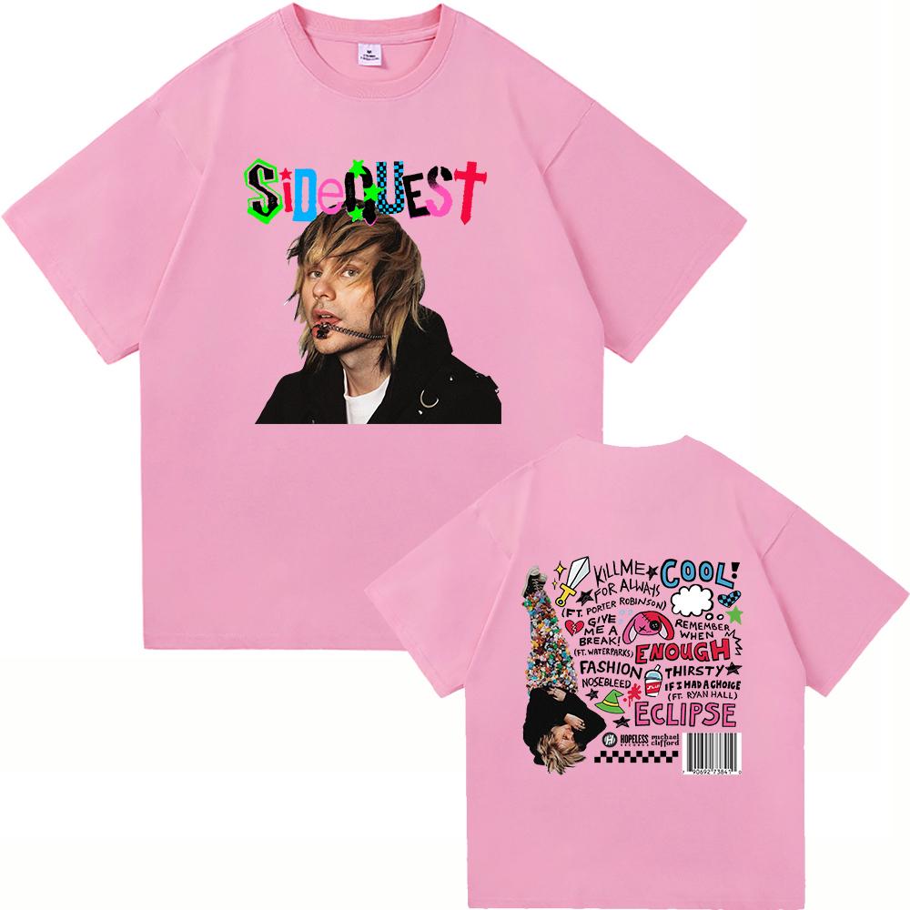 2026 FrühlingSommer Michael Clifford SIDEQUEST UnisexDamenbekleidung Retro Harajuku Hochwertige Baumwoll-T-Shirts