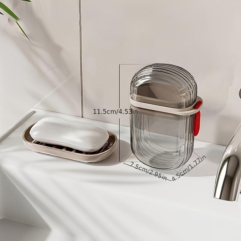 1/2PCS Mini Soap Box Travel Soap Storage Box Portable Lid Transparent Soap Box