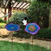 Bird Bath Feeder Bowl with Metal Stake Flower Birdfeeder Decoration Outdoor Garden Yard Lawn Bird Food Holder Bee Watering Station