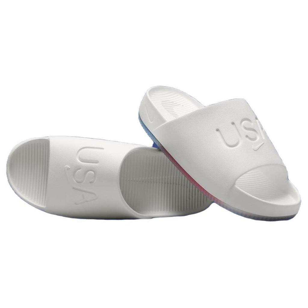 Nike Calm Slide USA Olympic Unisex Sneakers Cream Sail Sport-Red FV5601-100