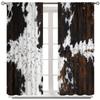 2pcs Cowhide Patterned Curtains, Design for Living Room Bedroom Home Window Decoration, Rod Pocket Curtains