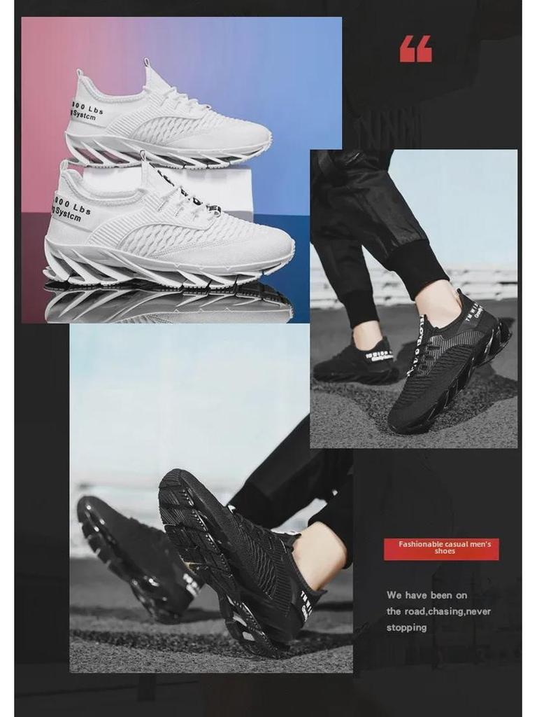 Atmungsaktive Herren-Laufschuhe aus fliegendem Mesh mit lässiger Klingensohle