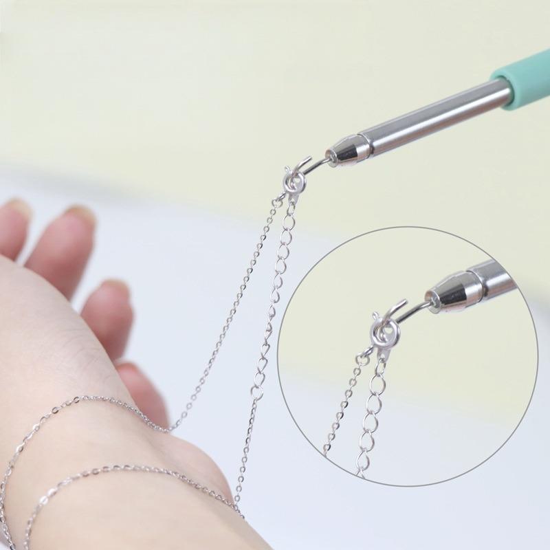 4PCS Creative Bracelet Necklace Fastener Helper Tools Anti-Slip Portable Necklace Lobster Claw Clasps Jewelry Helper