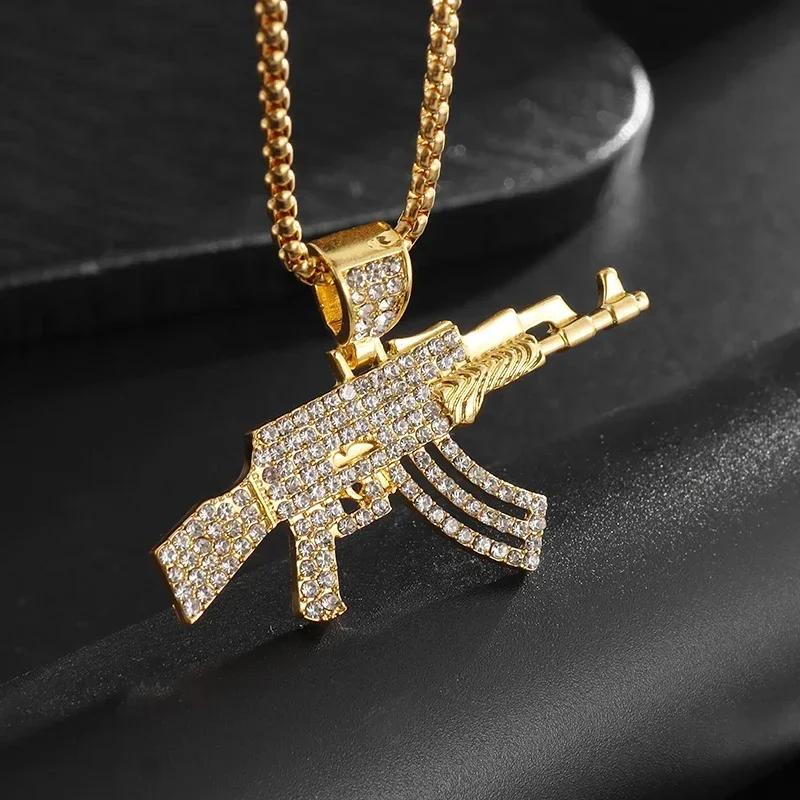 Ice Out Zirkon Höfliche Geste Mittelfinger Halskette Herren Damen Punk Hip Hop Rap Rock Party Schmuck Geschenk
