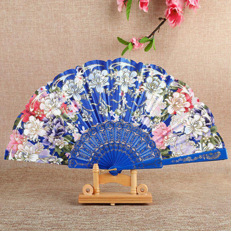Silk Chinese-Style Folding Fan: Cheongsam, Hanfu, Dance, Wing Chun, Photography Prop