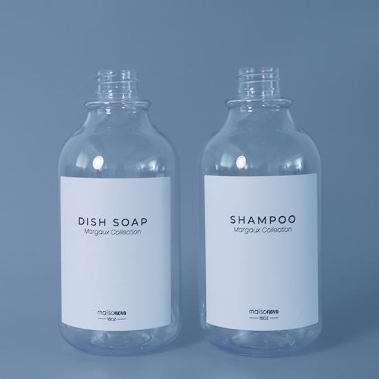 500ml Soap Dispenser Clear Refillable Plastic Pump Press Shampoo Dispenser Bottle Bathroom Accessories