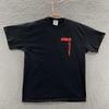 VINTAGE St Moritz T-Shirt Herren Extra Groß Schwarz Grafik Brillen Logo Lässig 90er
