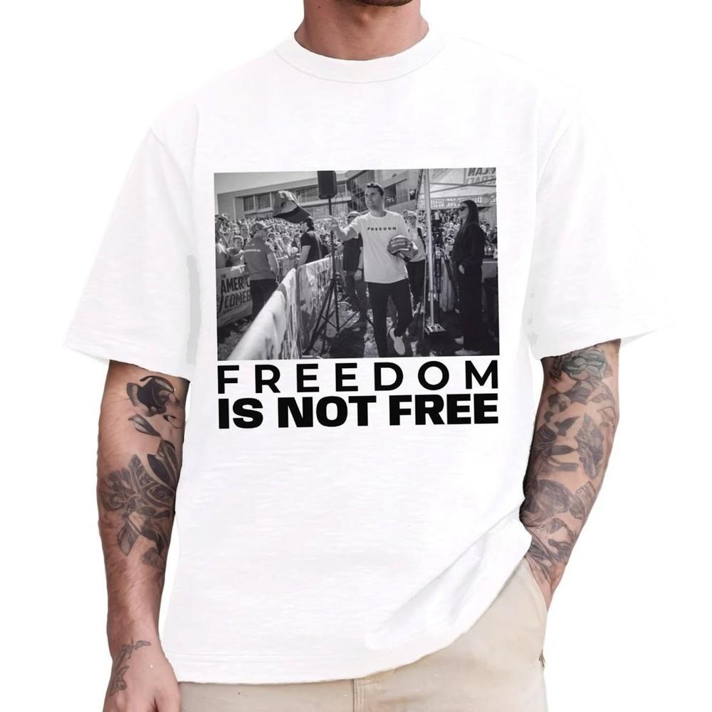 Charlie Kirk Shirt Freedom Justice For Charlie Kirk Charlie Kirk Tshirt Freedom Unisex T-Shirt S