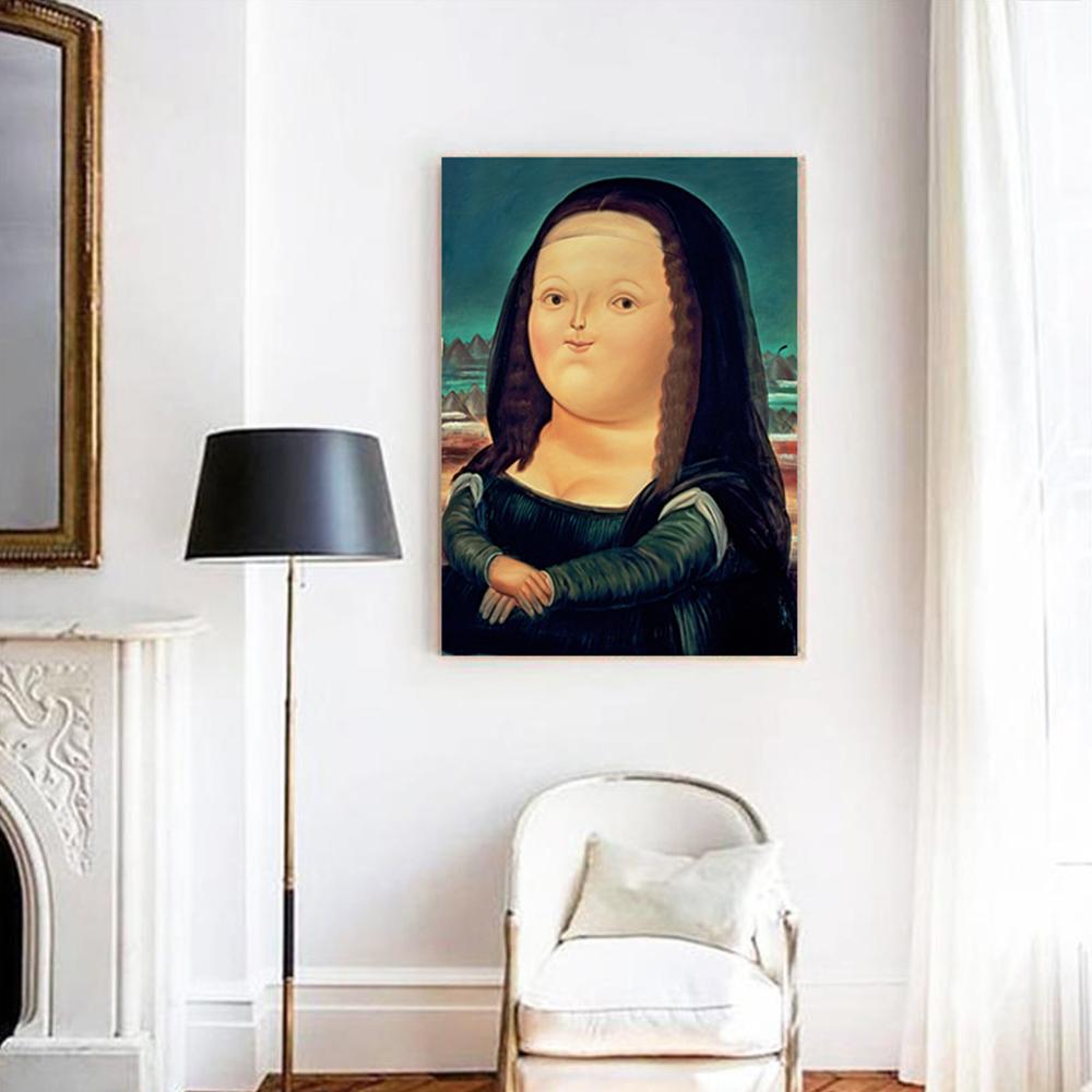 Moderní korejský styl Funny Art Obrazy na plátně Fat Girl Wall Art Plakáty a obrazySlavné obrazy pro domácí dekoraci