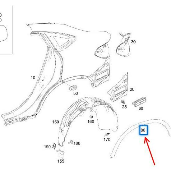 Mercedes-Benz GLC W253 Wheel Arch: 2538850722/2538850822