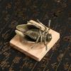 Durability Solid Brasses Cicada Figurine Heavy Type Decorative Oxidation Resistant Home Sand Table Decoration Accessory