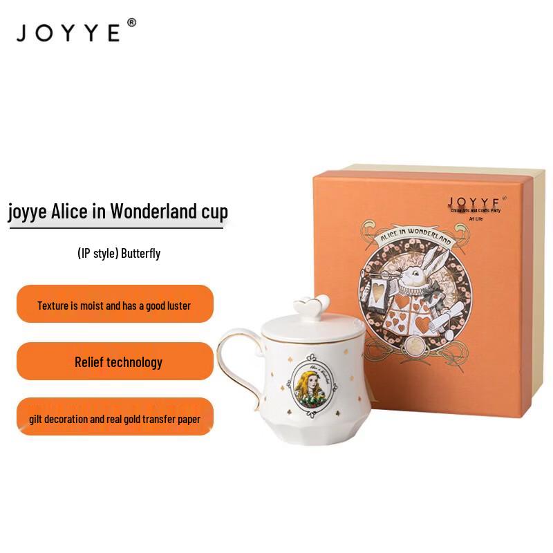 JOYYE Alice in Wonderland Butterfly Ceramic Cup