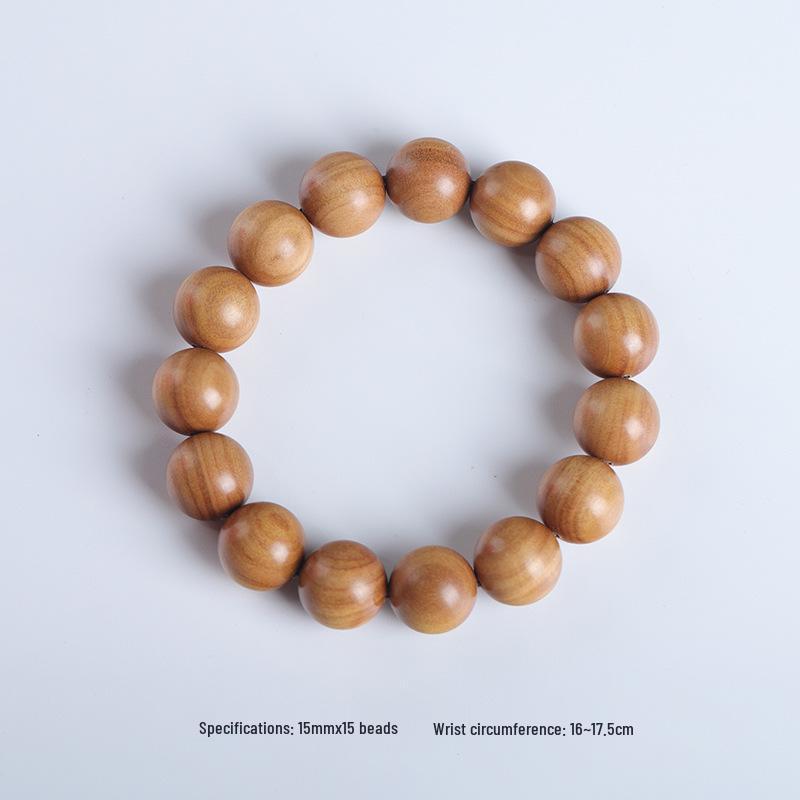Unisex 108-Bead Sandalwood Buddhist Bracelet - Indian  Chinese Cultural Style, 2.0 Round Beads.