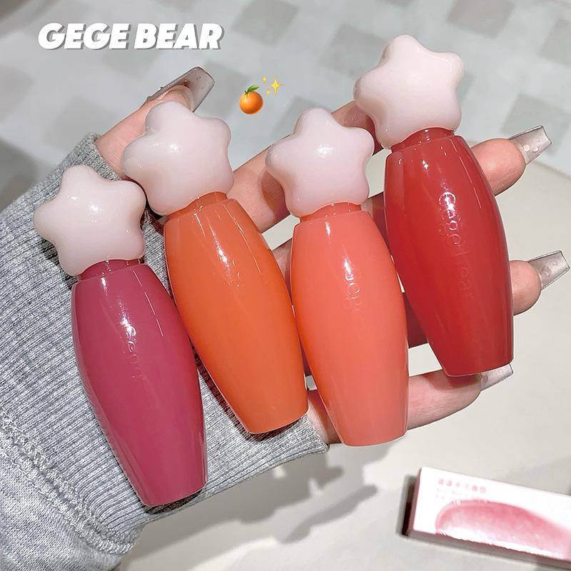 Gege Bear Star Glow Lip Glaze: Plump, Glossy Summer Colors