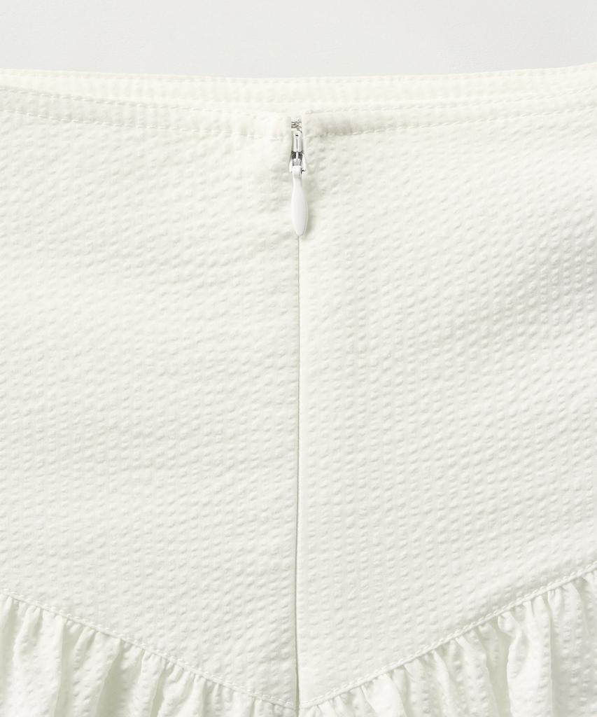Seteo (W) Seersucker Hole Skirt White