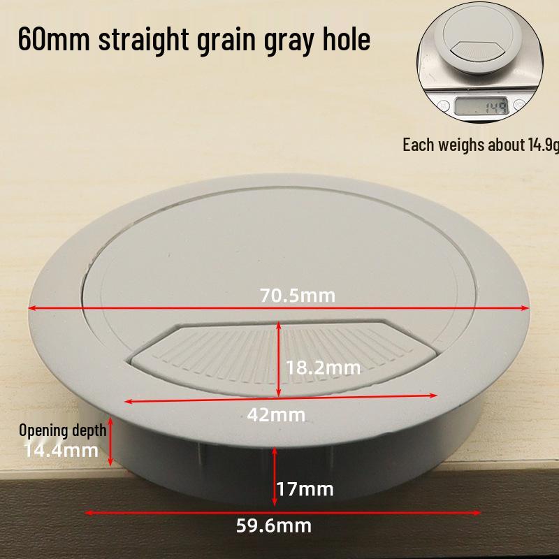 Diswei Desktop Cable Organizer Box, Round Plastic Wire Grommet for Office and Home Desk Management