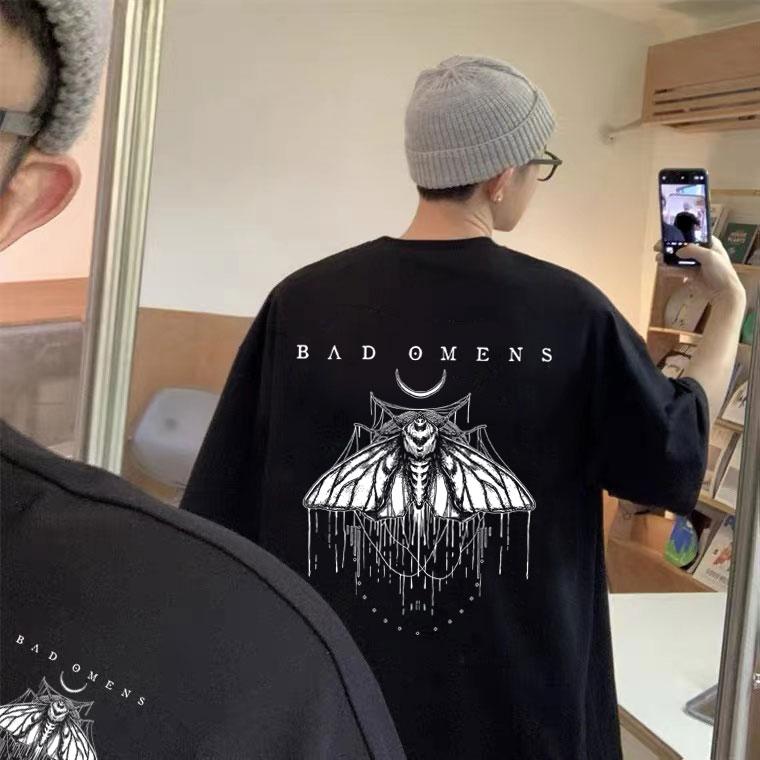Bad Omens Band Grafická trička Krátký rukáv Párová Rock Punk Gotický Streetwear Pánské Topy Tričko Pánské Vintage Oversized Trička