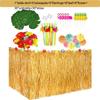 Table Hawaiian Grass Skirt Set Party Decorations Set For For Beach Summer Party
