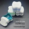 Denture and Retainer Storage Box - Frosted Translucent, Clear Aligner Holder