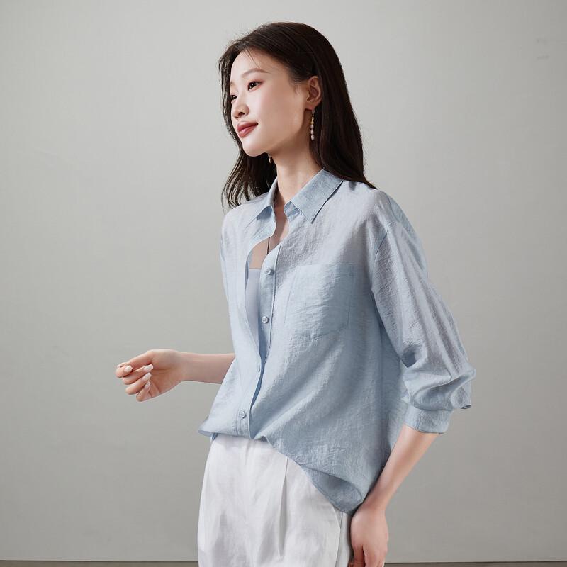 SOFSIL Women s Long-Sleeve Lapel Shirt M