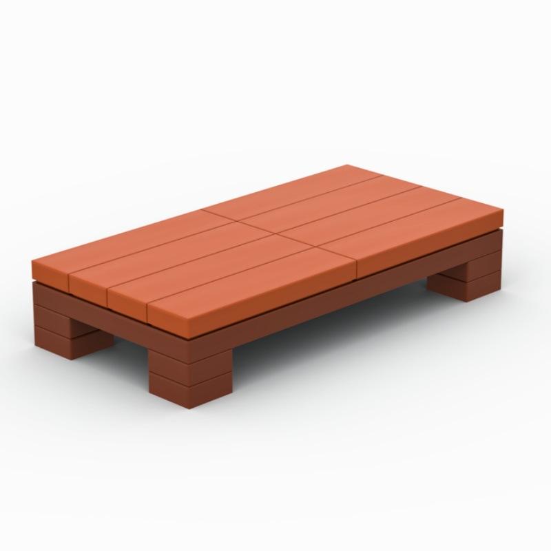 Building Block Home Toilet Drinking Machine Coffee Table Small Bed Sofa Furniture Model Assembly Toy Compatible